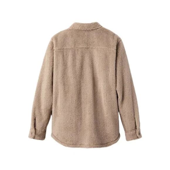 UGG Tasman Full-Snap Fleece Shirt Mens Size XXL Button Down Putt Brown NWT - Picture 2 of 7